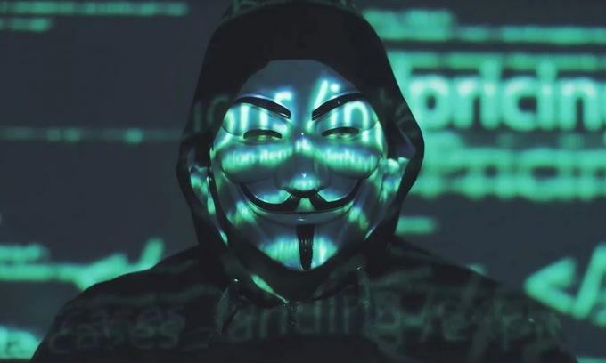Nhân vật đại diện cho Anonymous trong clip