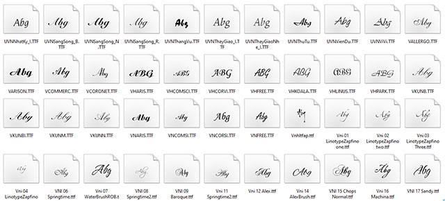Tải Font chữ viết tay Tiếng việt